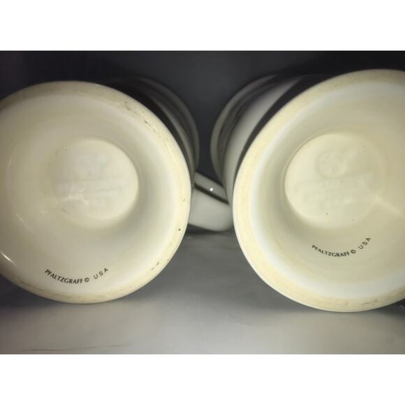 Pfaltzgraff USA, Set of 2 Footed Pedestal Tea/Coffee Mugs/Cups April Violets - Picture 3 of 9